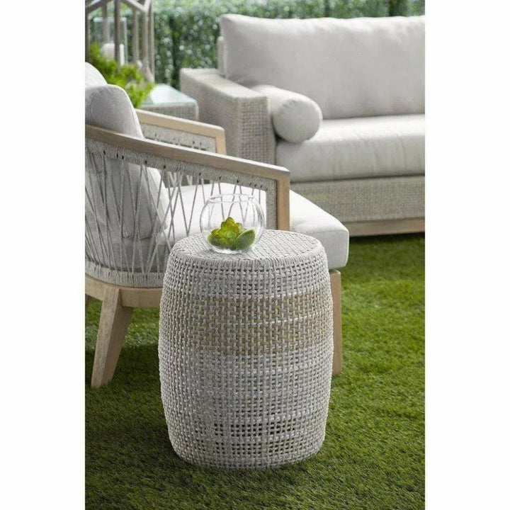 Loom Accent Table Taupe Rope-Garden Stools-Essentials For Living-LOOMLAN