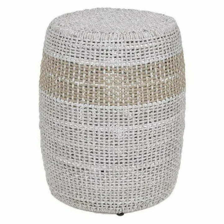 Loom Accent Table Taupe Rope-Garden Stools-Essentials For Living-LOOMLAN