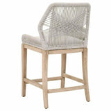 Loom Counter Stool Taupe & White Rope Mahogany Wood Counter Stools LOOMLAN By Essentials For Living