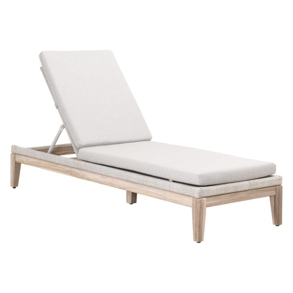 Loom Outdoor Chaise Lounge for Patio Teak Wood and Rope Outdoor Chaises LOOMLAN By Essentials For Living