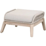 Loom Outdoor Footstool Rope Wood Frame