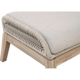 Loom Outdoor Footstool Rope Wood Frame