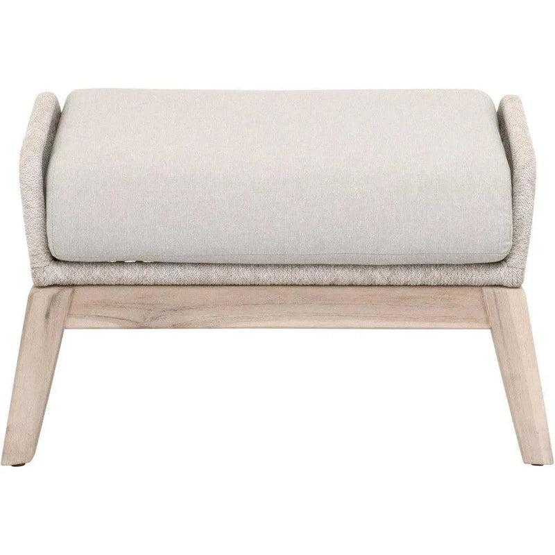 Loom Outdoor Footstool Rope Wood Frame