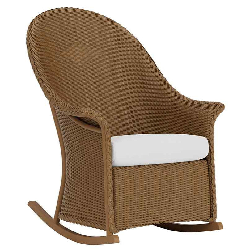 All Weather Wicker High Back Outdoor Rocker | LOOMLAN