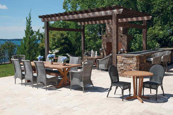Loom Wicker Outdoor Bistro Chair-Outdoor Dining Chairs-Lloyd Flanders-LOOMLAN