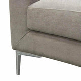 Loose Back Sofa Grey Silver Leg