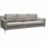 Loose Back Sofa Grey Silver Leg