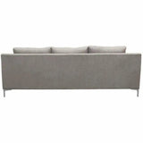 Loose Back Sofa Grey Silver Leg