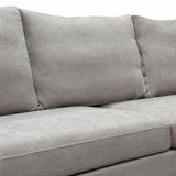 Loose Back Sofa Grey Silver Leg