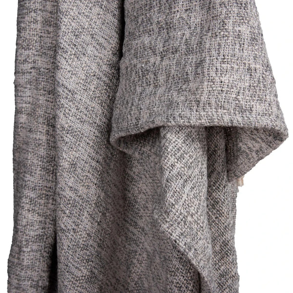 Lora Grey Throw Blanket-Throw Blankets-LOOMLAN-LOOMLAN