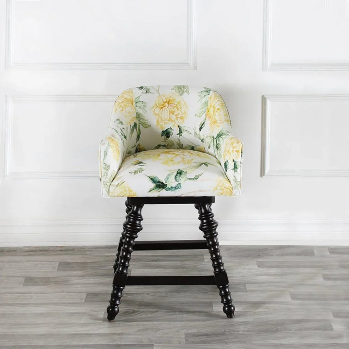 Loren Colorful Fabric Counter Stool - LOOMLAN - Peninsula Home - Poufs and Stools