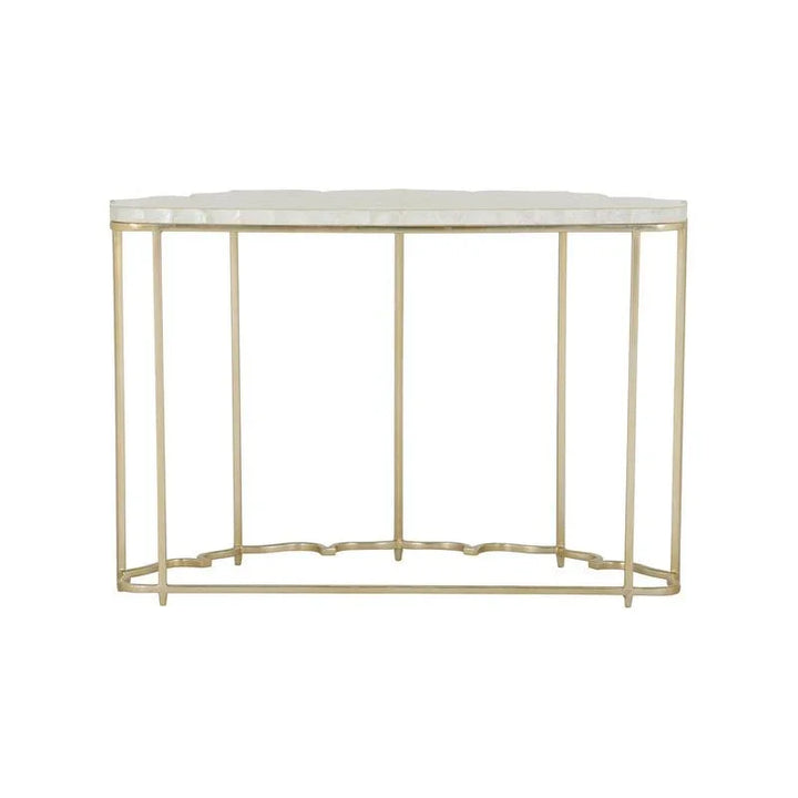 Lotus Flower Metalic Gold Based Console Table - LOOMLAN - Chelsea House - Console Tables