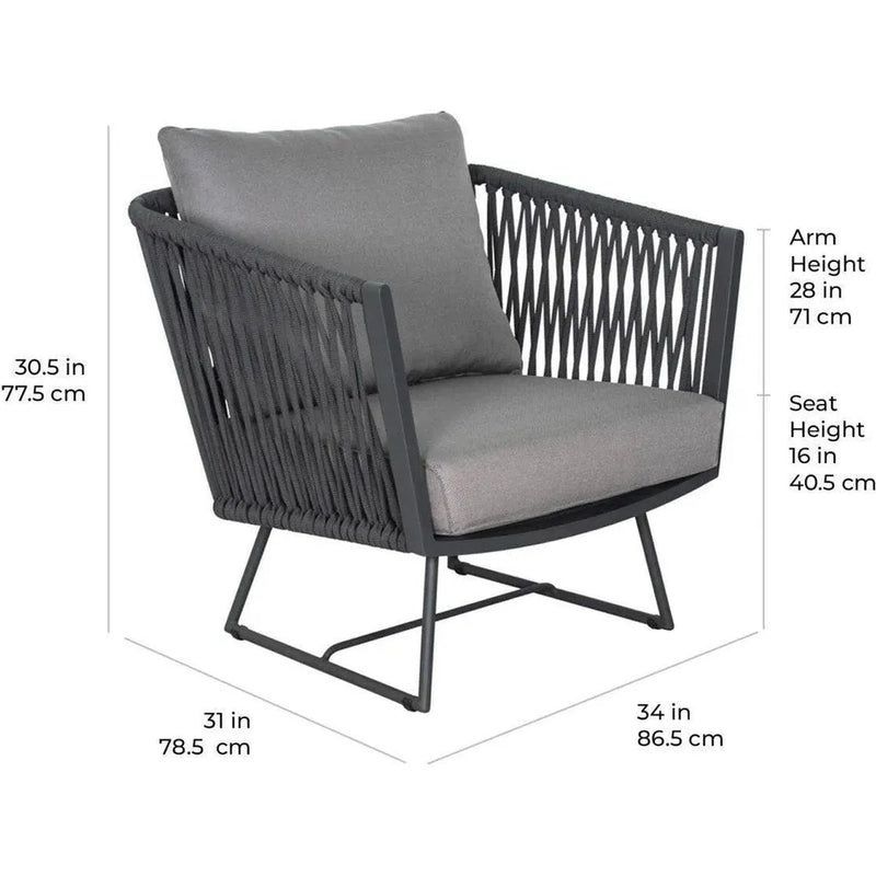 Lounge Chair - Dark Pebble Outdoor