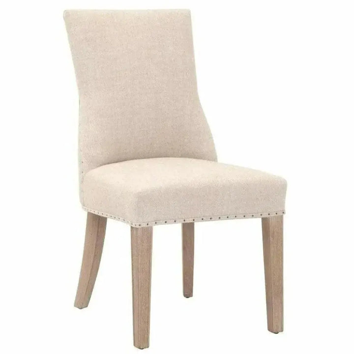 Lourdes Dining Chair 2PC Bisque French Linen - LOOMLAN - Essentials For Living - Dining Chairs