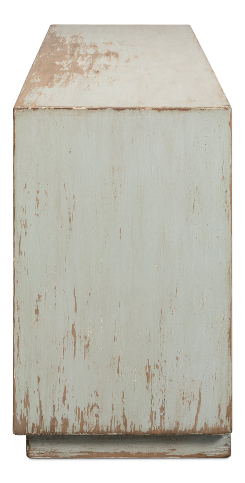Louvered Sideboard Sage Cabinet For Living Room-Sideboards-Sarreid-LOOMLAN