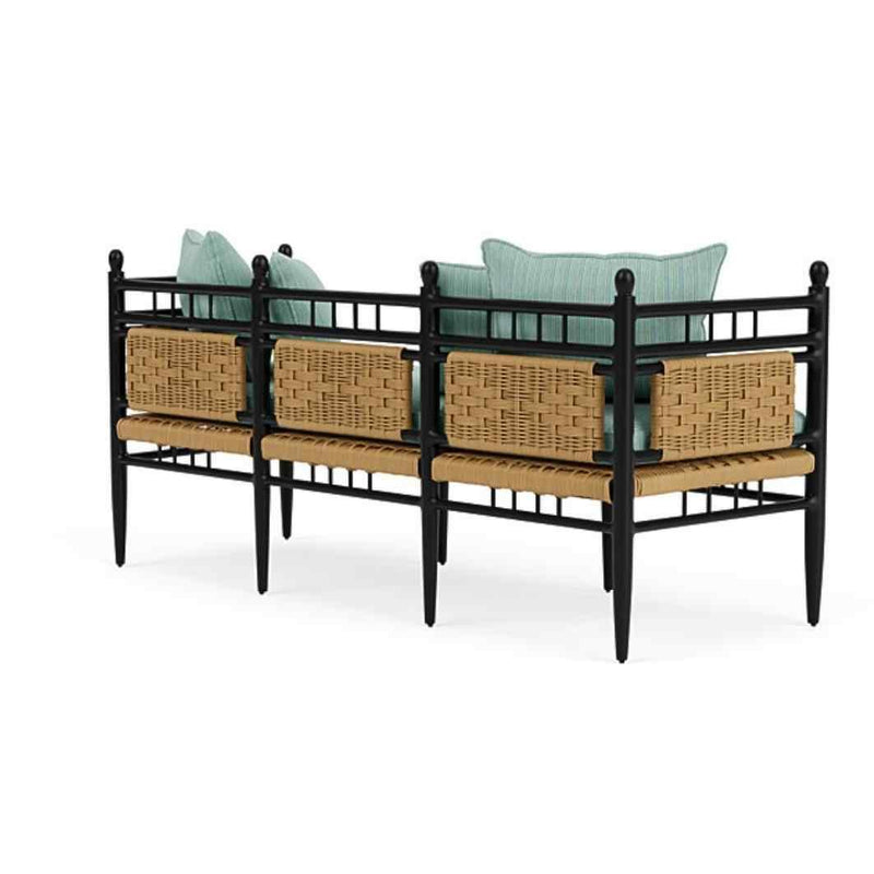 Low Country 3-Seat Garden Bench Premium Wicker Furniture Outdoor Benches LOOMLAN By Lloyd Flanders