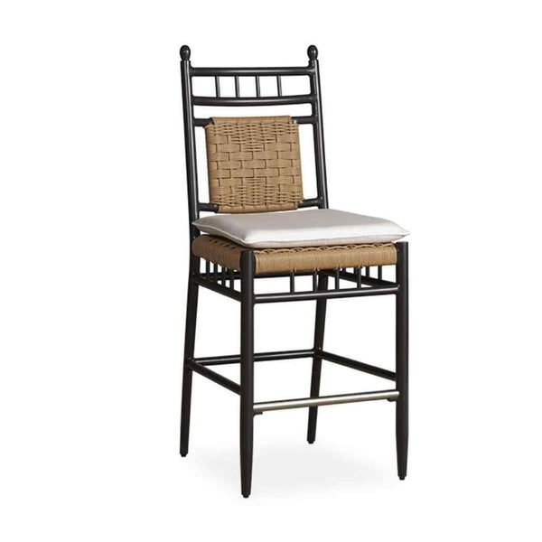 Low Country Armless Bar Stool Premium Wicker Furniture Outdoor Bar Stools LOOMLAN By Lloyd Flanders