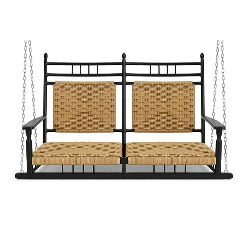 Low Country Cushion less Porch Swing Premium Wicker Furniture Outdoor Swings LOOMLAN By Lloyd Flanders