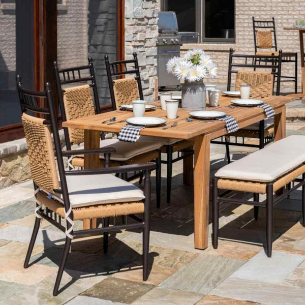 Low Country Dining Armchair Premium Wicker Furniture Outdoor Dining Chairs LOOMLAN By Lloyd Flanders
