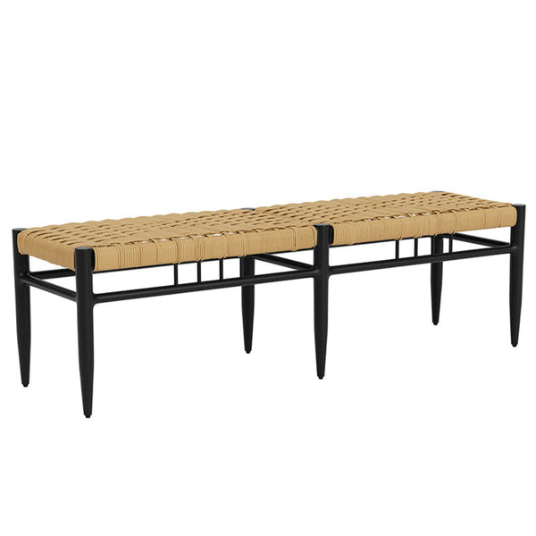 Low Country Dining Bench Premium Wicker Furniture-Outdoor Benches-Lloyd Flanders-LOOMLAN