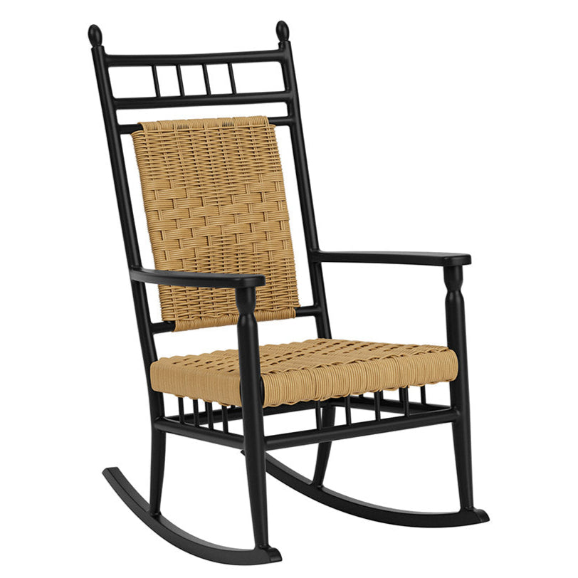 Wicker Porch Rocker Outdoor Lounge Chair | LOOMLAN