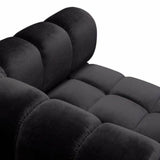 Low Profile Chair in Black Velvet Gold Base Club Chairs LOOMLAN By Diamond Sofa