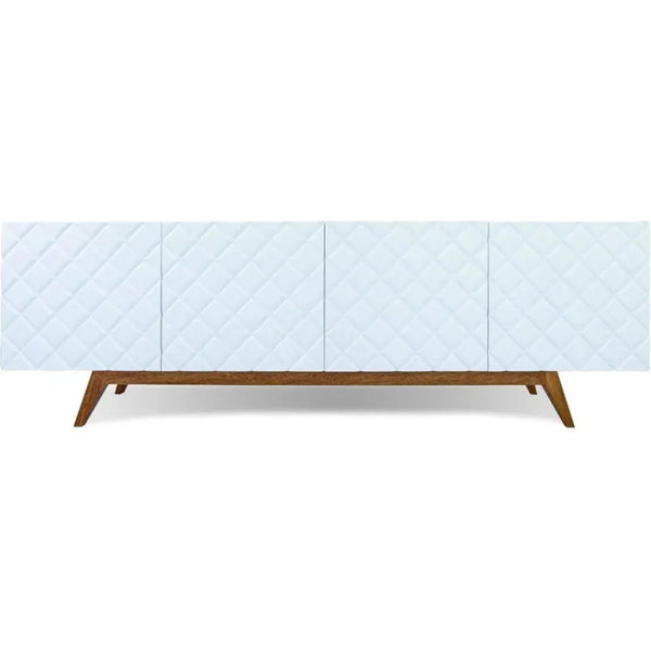 Low Profile White TV Stand DiamondCabinet - LOOMLAN - Victor Betancourt - Sideboards