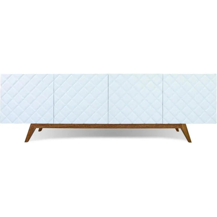 Low Profile White TV Stand DiamondCabinet - LOOMLAN - Victor Betancourt - Sideboards