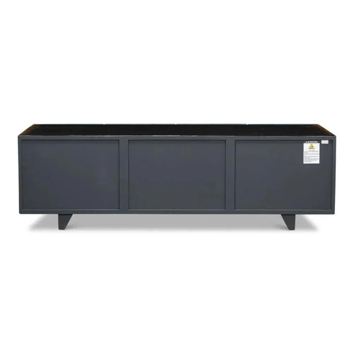 Low Wall Console TV Stand Blue Reclaimed Wood - LOOMLAN - Sarreid - TV Stands & Media Centers