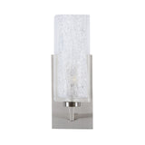 Lucallan Nickel Finish Acrylic Wall Sconce-Wall Sconces-Wildwood-LOOMLAN