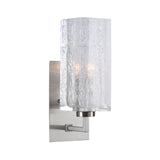 Lucallan Nickel Finish Acrylic Wall Sconce-Wall Sconces-Wildwood-LOOMLAN