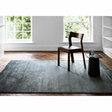 Lucens Aqua Blue Solid Handmade Area Rug