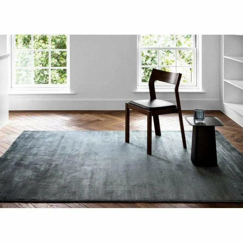 Lucens Aqua Blue Solid Handmade Area Rug