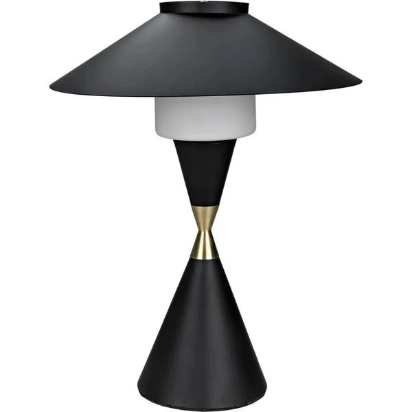 Lucia Black Steel Table Lamp - LOOMLAN - Noir - Table Lamps