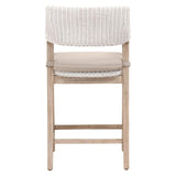 Lucia White Wicker Counter Stool With Back and Arms Counter Stools LOOMLAN By Essentials For Living