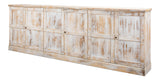 Luciana 6 Wood Door Buffet 112" Disr. with-Sideboards-Sarreid-LOOMLAN