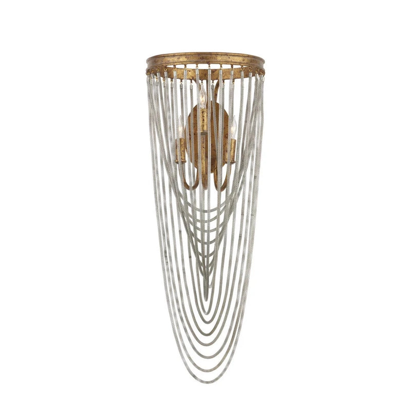 Lucien Modern Elegance French Gold Leaf Wall Sconce