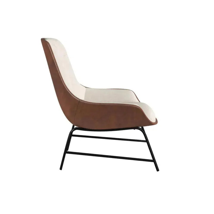 Lucier Leather Handsome Lounge Chair - LOOMLAN - SUNPAN - Accent Chairs