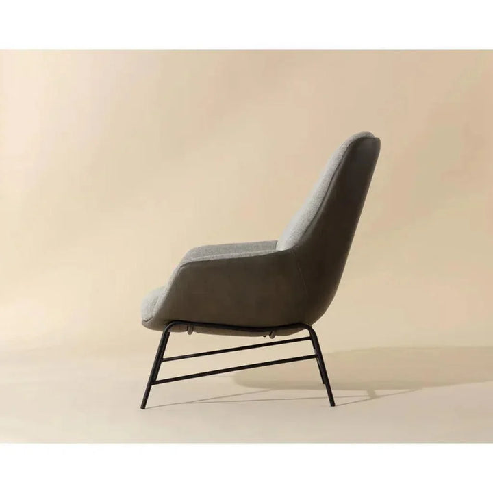Lucier Leather Handsome Lounge Chair - LOOMLAN - SUNPAN - Accent Chairs