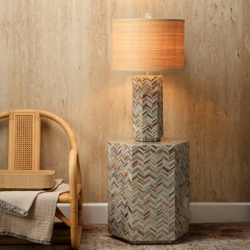 Lucille Mother Of Pearl Table Lamp By Jamie Young