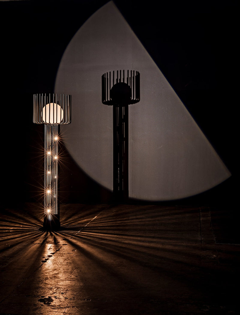 Lucis Floor Lamp, Black Steel-Floor Lamps-Noir-LOOMLAN