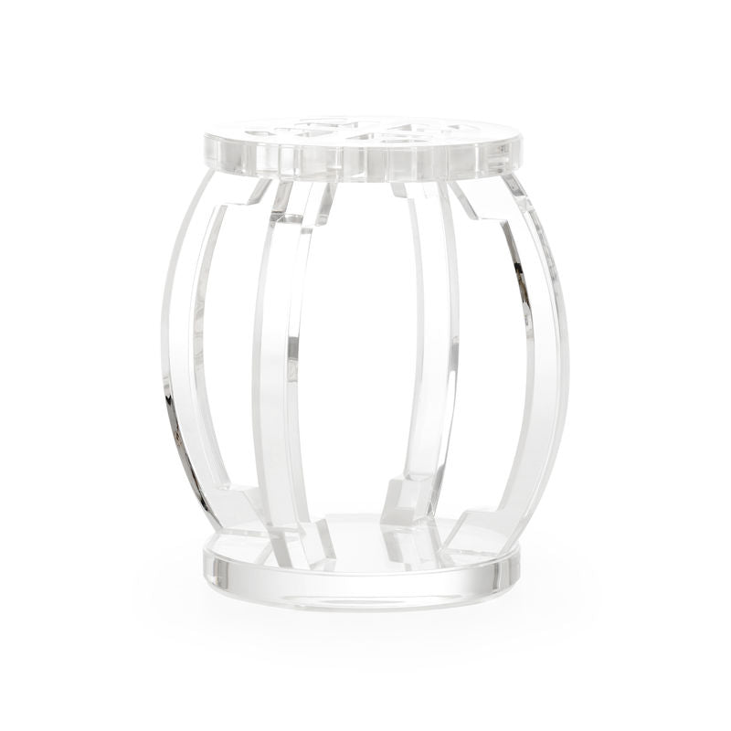 Lucite Acrylic Made Outdoor Garden Stool