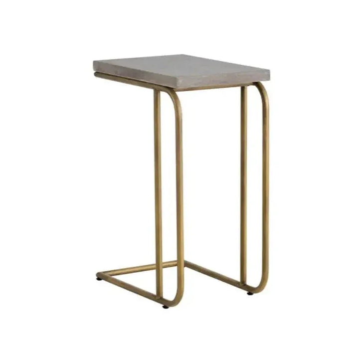Lucius Concrete Topped Rectangular End Table - LOOMLAN - SUNPAN - Side Tables