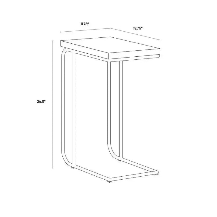 Lucius Concrete Topped Rectangular End Table - LOOMLAN - SUNPAN - Side Tables