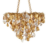 Lucullan 14-Light Gold Chandelier-Chandeliers-Currey & Co-LOOMLAN