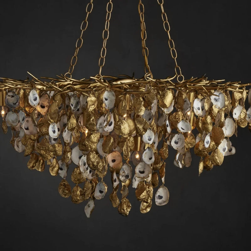 Lucullan 14-Light Gold Chandelier-Chandeliers-Currey & Co-LOOMLAN