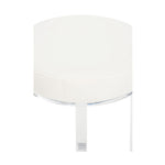 Lucy Acrylic Based White Stool