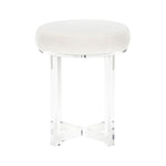 Lucy Acrylic Based White Stool