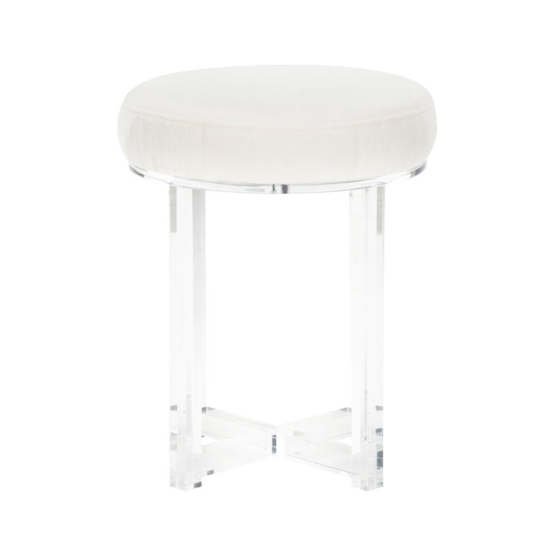 Lucy Acrylic Based White Stool