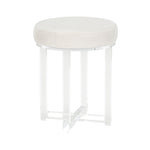 Lucy Acrylic Based White Stool